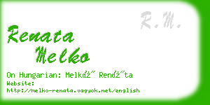 renata melko business card